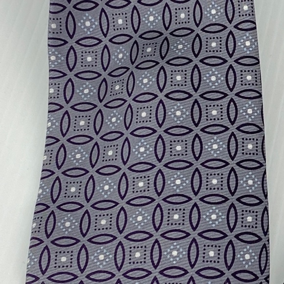 Protocol Silk Ties Lot of 2 Grey / Gray prints 58 in length - Picture 2 of 7